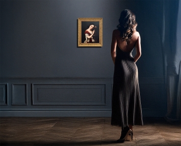 Ferdinand Georg Waldmüller (Umkreis), Biedermeier Mädchenportrait