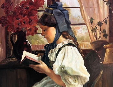 Monogrammist M.E.H., Mädchen in Tracht