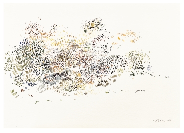 Oskar Koller, Aquarell Gepunktet Darstellung