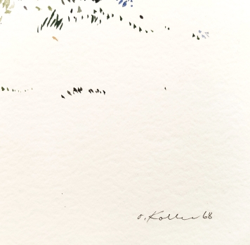 Oskar Koller, Aquarell Gepunktet Darstellung