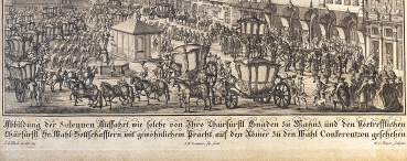 Kupferstich vom Römerberg in Frankfurt am Main
