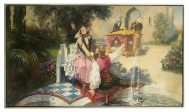 Romeo and Juliet, Oil Painting (Large Format, 150 x 250 cm) Pickup Only