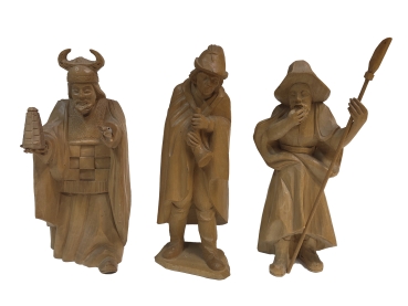 Wooden nativity figures