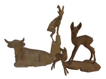 Wooden nativity figures