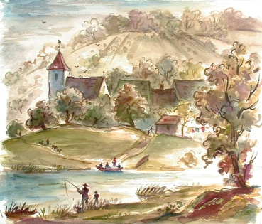 Ludwig Schäfer Grohe, Fisherman On The River