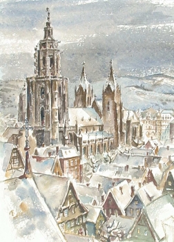 Ludwig Schäfer-Grohe, City view in winter