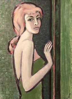 Ludwig Schäfer-Grohe, Woman in a Green Dress