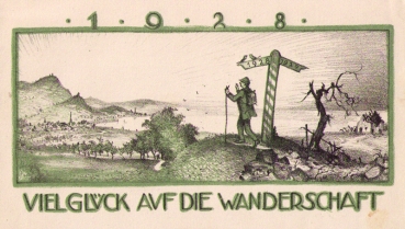 Hermann Gradl, Viel Glück auf die Wanderschaft 1927/28