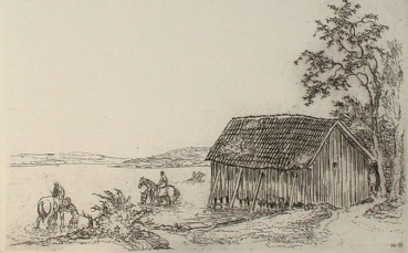 Hermann Gradl, Pferde am See