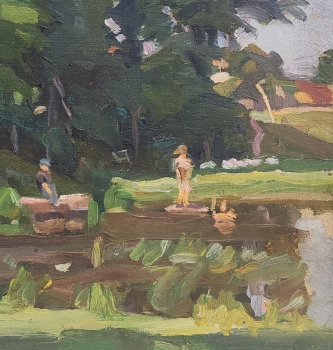 Georg Lämmermann, Holzheimer Weiher hinter dem Mühlhof