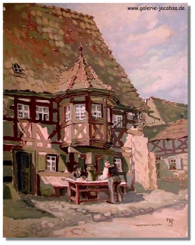 Kurt Mayer-Pfalz (1911-after2002), village pub in Uttenreuth, 1948