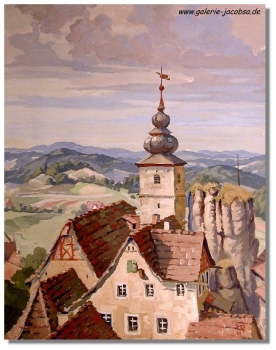 Kurt Mayer-Pfalz (1911-after 2002), view at Hiltpoltstein near Gräfenberg