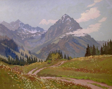 Kurt Mayer-Pfalz, Blick auf das Rubihorn in den Allgäuer Alpen