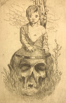 Rosa Ulsamer, Kind mit Totenkopf