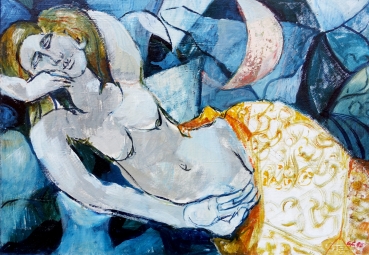 Erich Fuchs, Liegender Damenakt