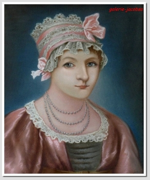 Stevens, Agapit (1849-1917), Portrait: Johanna Sybilla Opdenhoff, Pastell