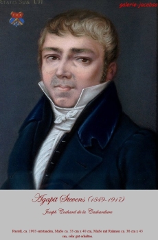 Stevens, Agapit (1849-1917), Portrait: Joseph Chochart de la Chochardiere, Pastell