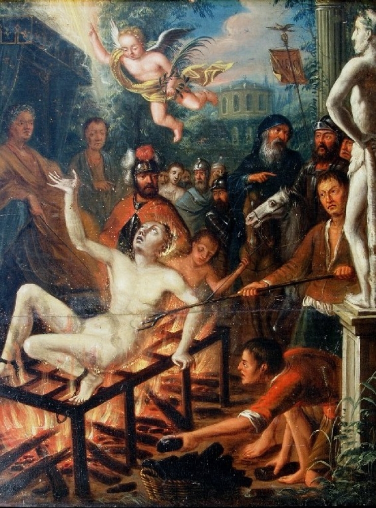 Adries Schoemaker (1660-1735) zug., Maryrium des heiligen Laurentius, Niederlande, Nederland, Amsterdam