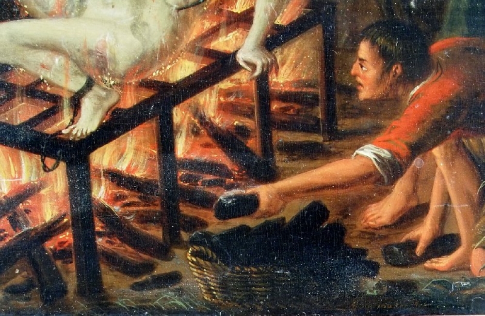 Adries Schoemaker (1660-1735) zug., Maryrium des heiligen Laurentius, Niederlande, Nederland, Amsterdam