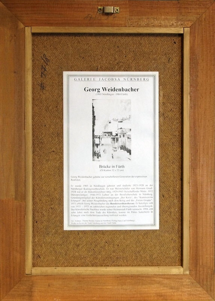 Georg Weidenbacher (1905-1984), Bridge in Fürth