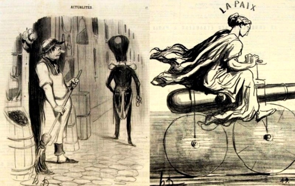 Honore Daumier, Sammlung von 12 Lithografien (Teilweise aus LE CHARIVARI)