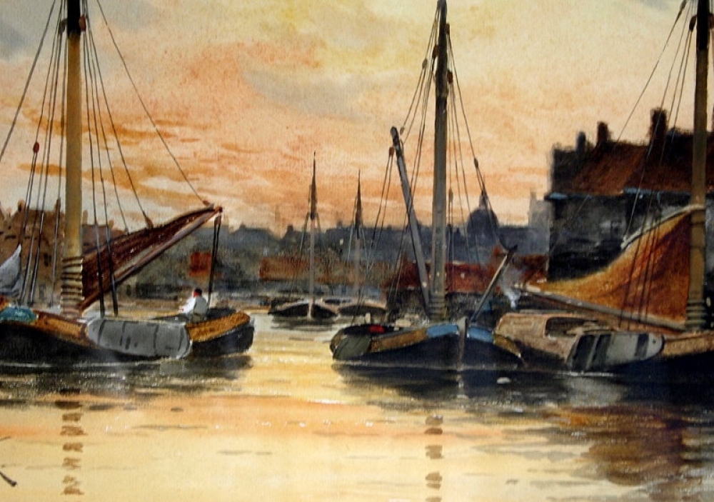Hermanus Koekkoek der Jüngere, Kanal in Rotterdam