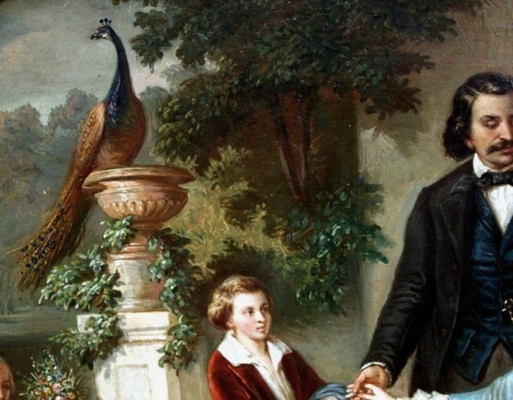 Josef Valentin (zug.), Genesende im Kreis der Familie