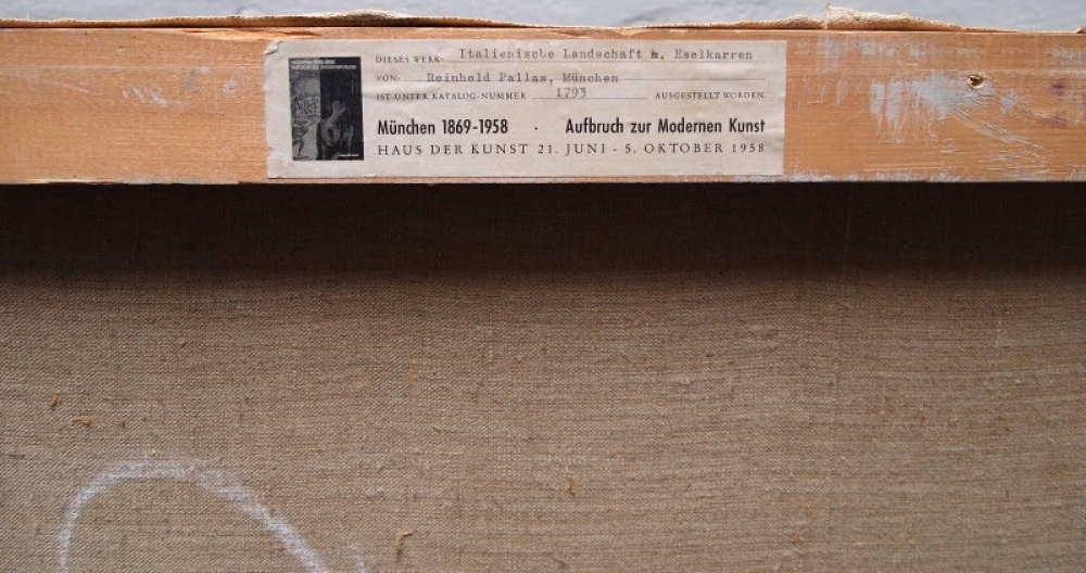 Reinhold Pallas, Italienische Landschaft mit Eselkarren
