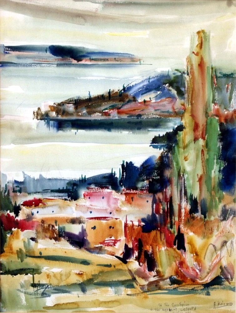 südliche Küstenlandschaft, 20. Jh., Privatsammlung Leipold