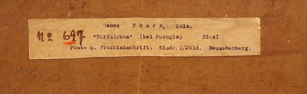 Thurn, Hanns (1889-1963), Dorfkirche im Herbst, 1934