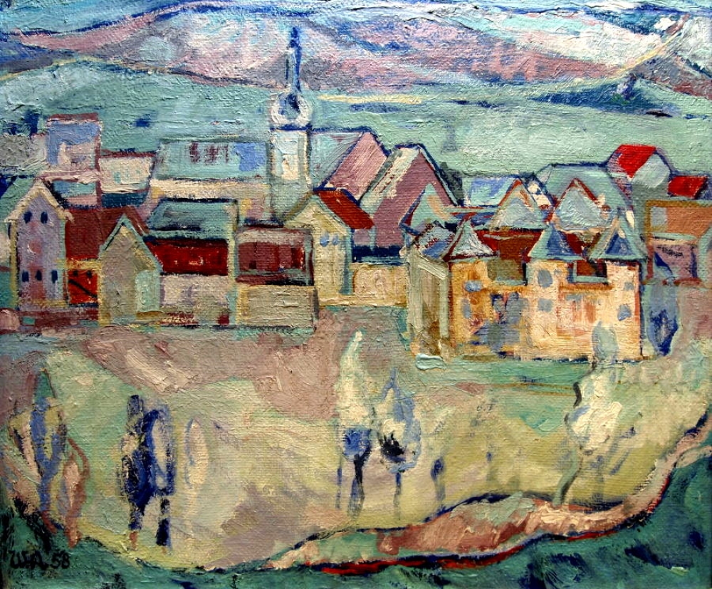 W. Augustin (20. Jh.), Stadtansicht im Vorgebirge