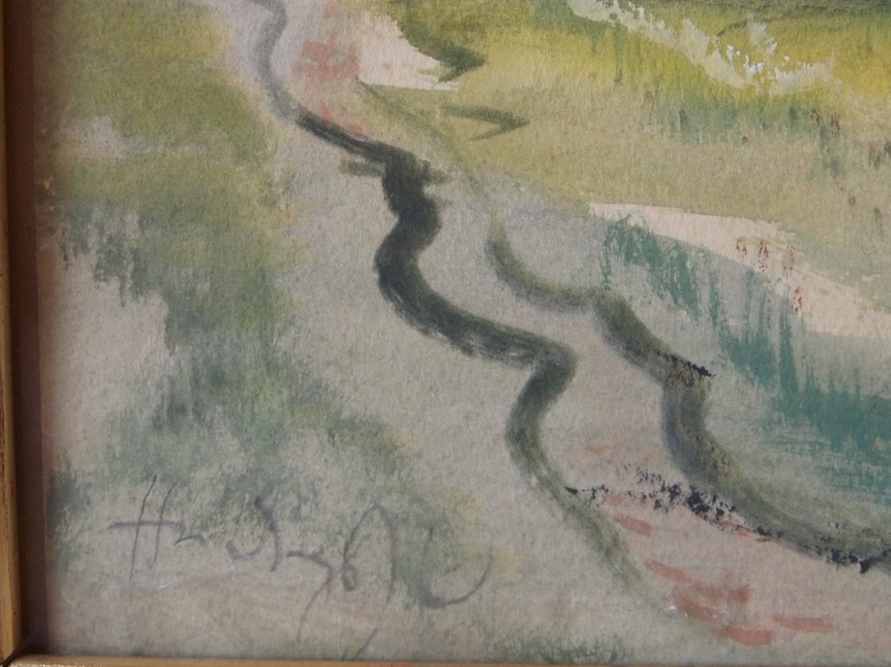 Heidingsfeld, Fritz (1907-1972), Flusslandschaft mit Booten