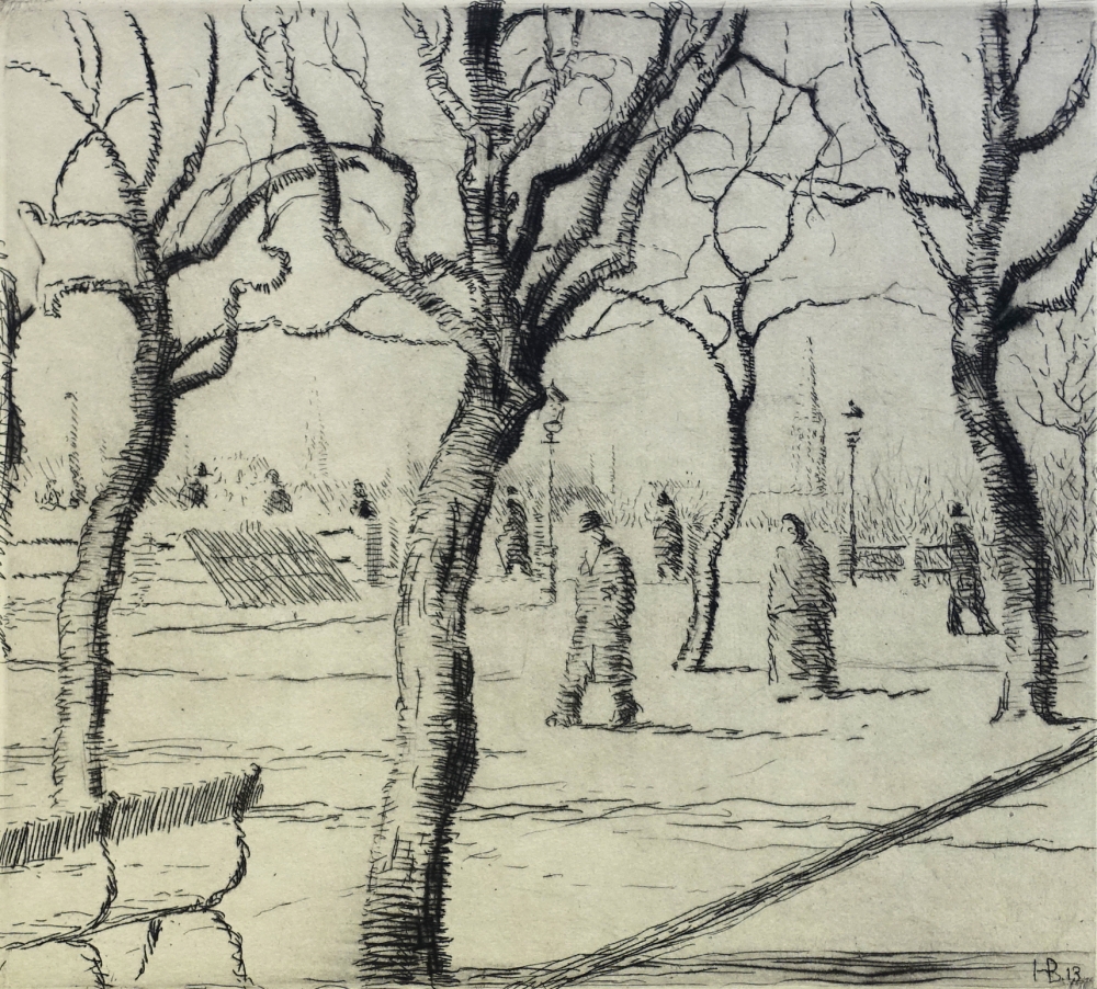 Hans Barthelmeß, Isaranlagen in winter Munich