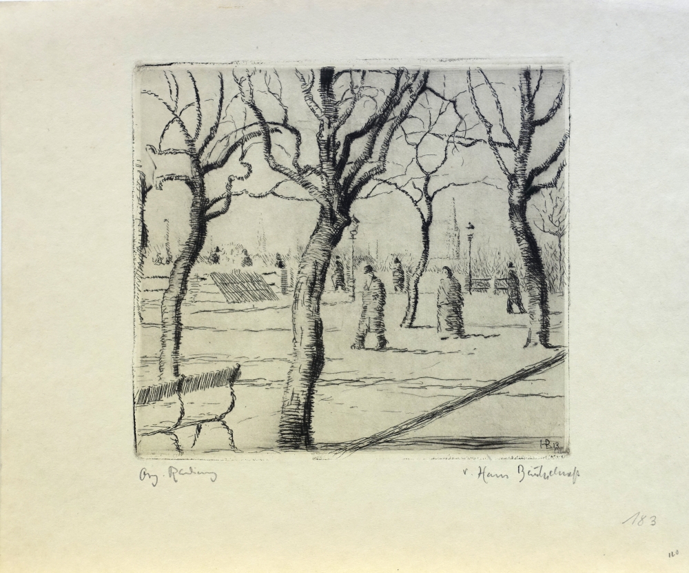 Hans Barthelmeß, Isaranlagen in winter Munich