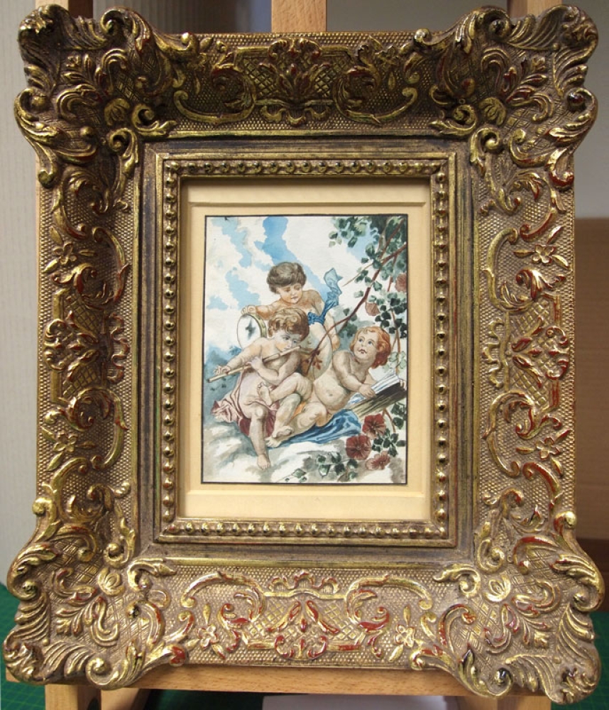 Unsigniert, Drei Putti