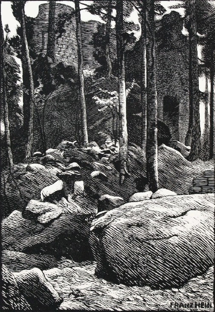 Franz Hein, (1863-1927), Forest Ruins