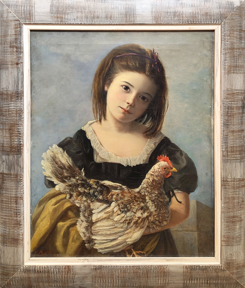 Caroline von Moro, Mädchen mit Huhn
