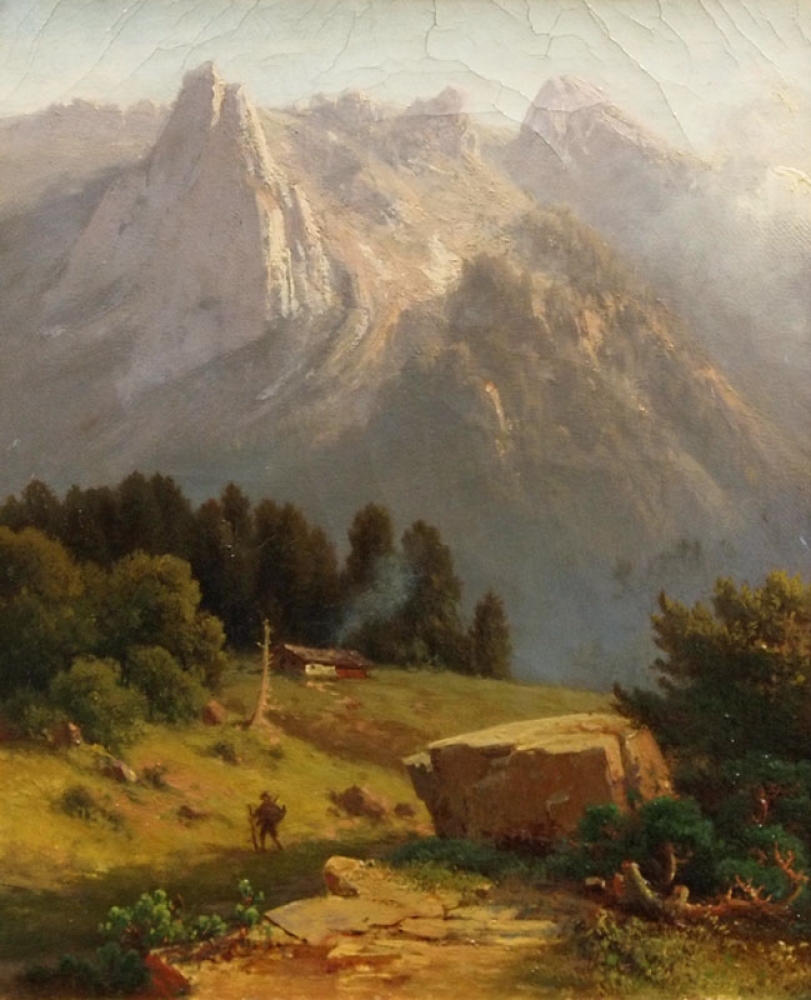 Ludwig Sckell, Jäger in Gebirgslandschaft