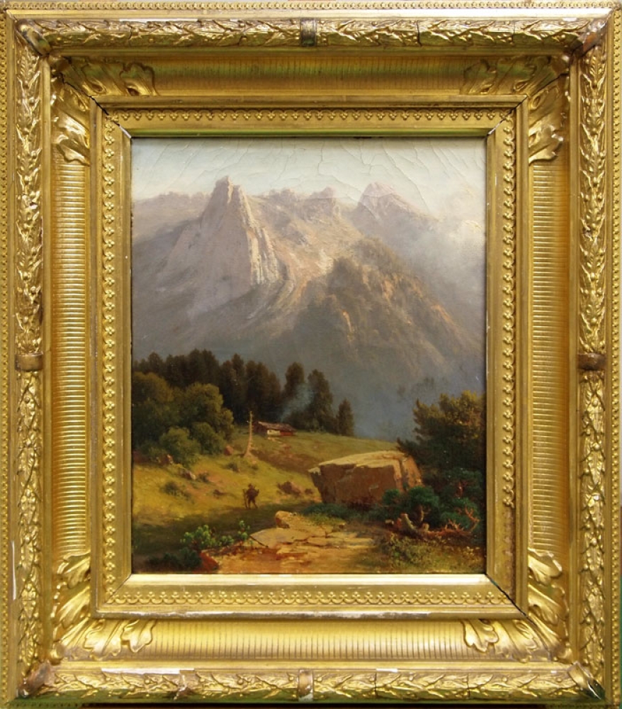 Ludwig Sckell, Jäger in Gebirgslandschaft
