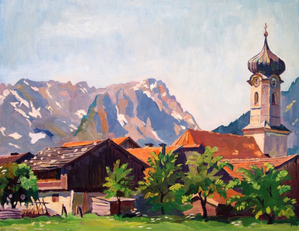 Karl Seubert, Garmisch Partenkirchen, Farchant mit Wetterstein