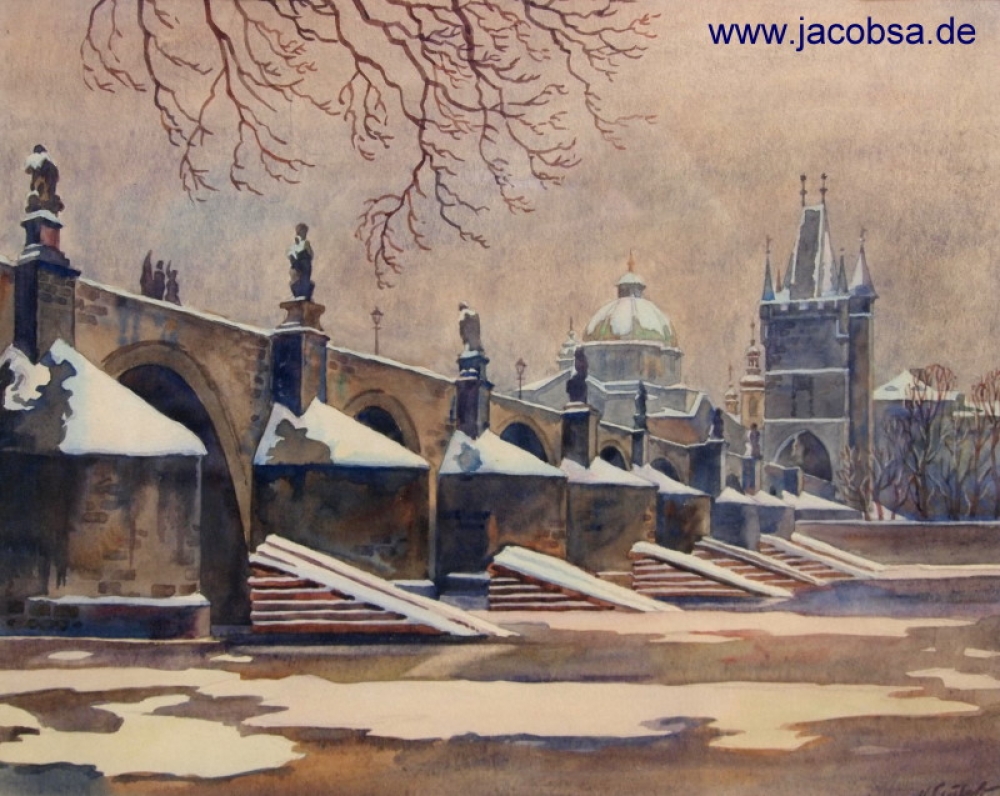 Karl Seubert, Karlsbrücke in Prag