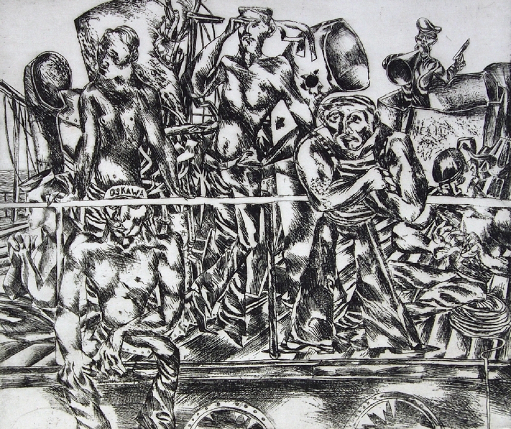 Heinz Zander, sailors from the ship Oskawa