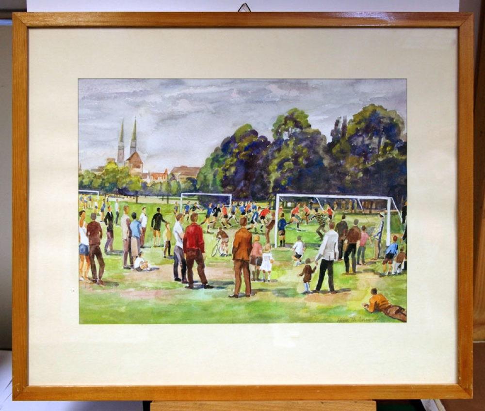 Hermann Thomas Schmidt, Fußballspielen auf der Wöhrder Wiese