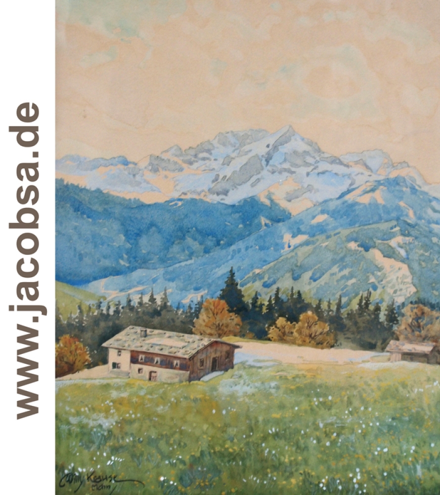 Willy Krause, Hütte in den Bergen