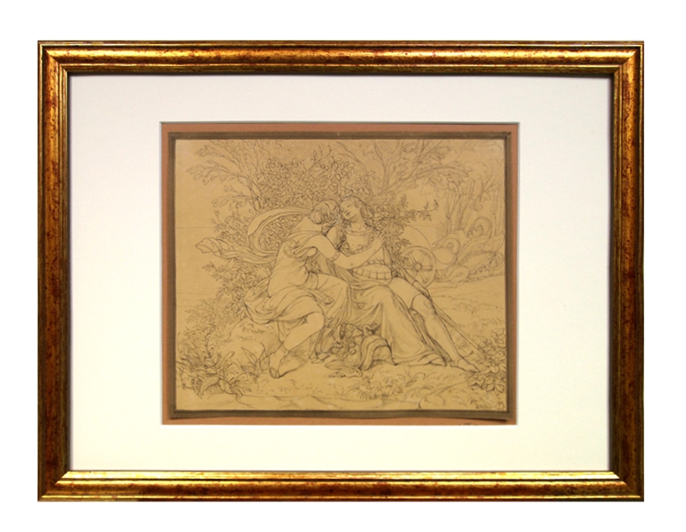 Andreas Joseph Fortner, drawing for an oil painting