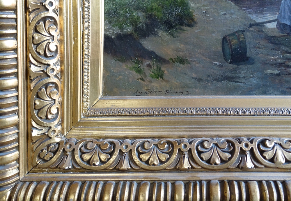 August Fischer, View Across the Pegnitz River to the Synagogue in Nuremberg