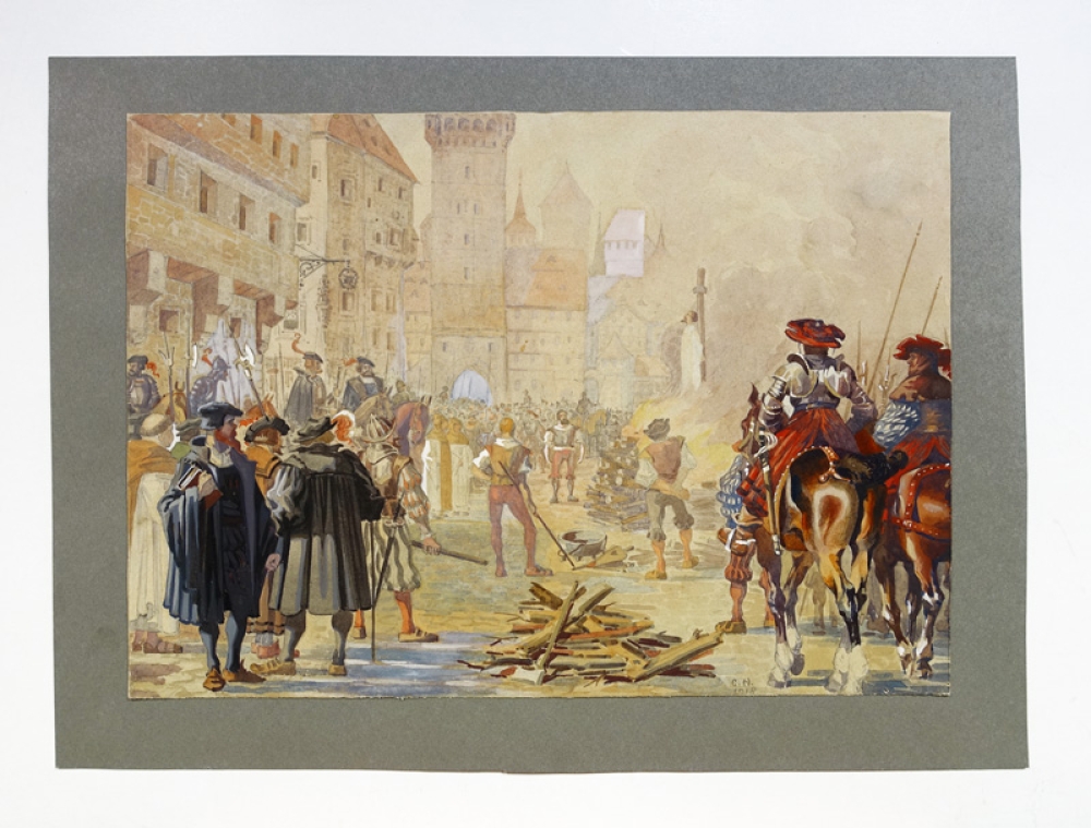 Constantin Prince of Hohenlohe-Langenburg, execution of Jan Hus in Constance