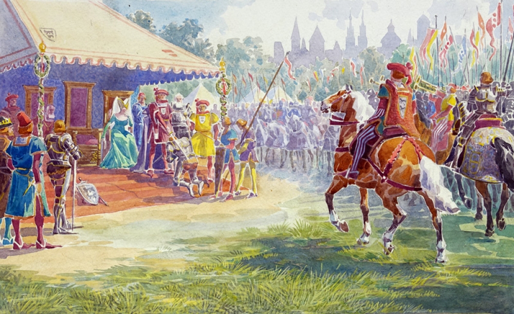 Constantin Prince of Hohenlohe-Langenburg, Study for "accolade in the 15th century"