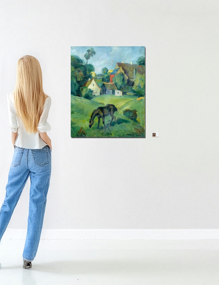 Karl Hemmerlein, Pferd vor Bauerngehöft