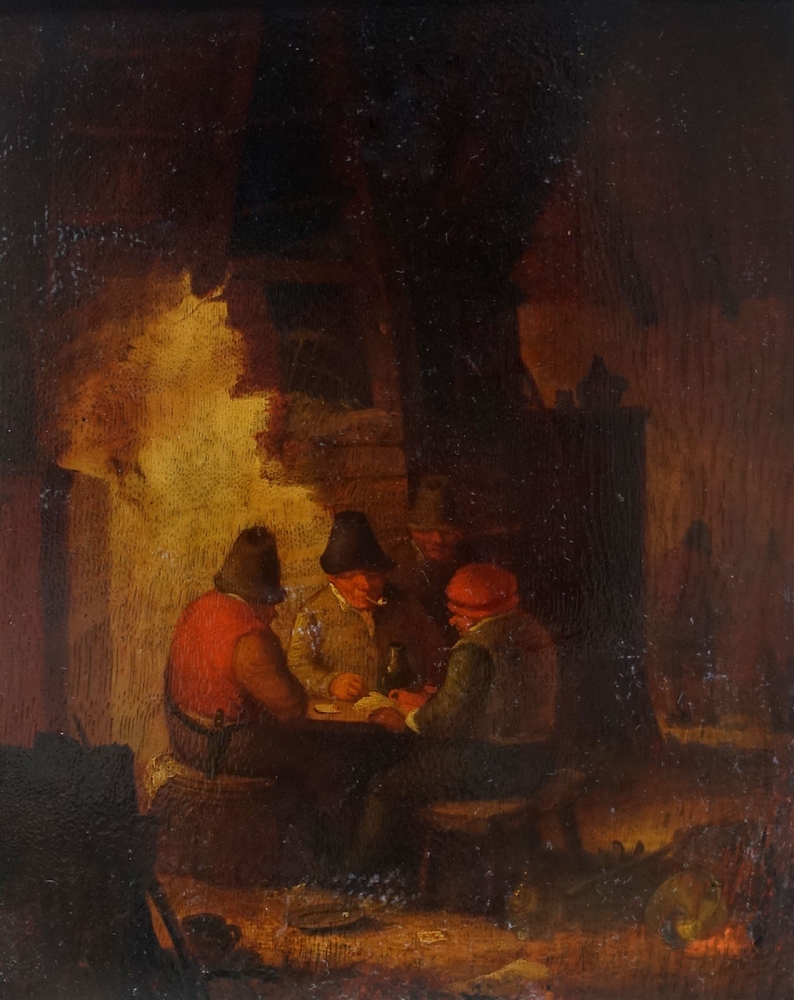 Adriaen van Ostade, successor, farmers in the tavern